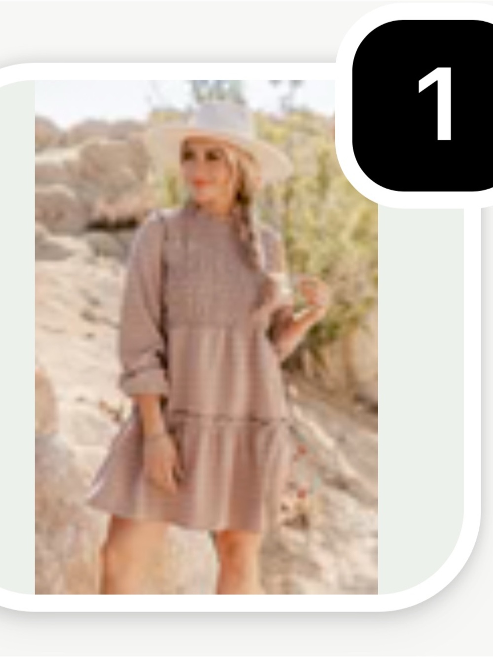 Pink Lily light brown mini dress size medium
